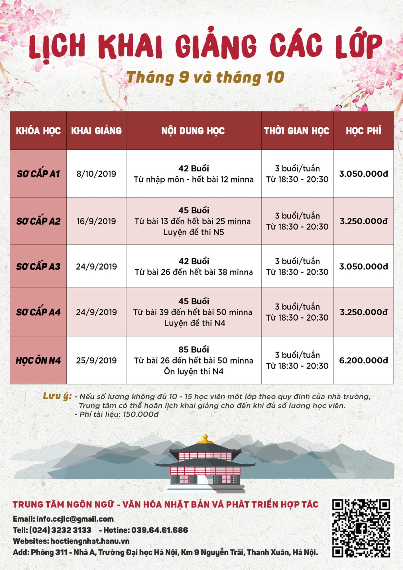 🎉RỘN RÀNG NĂM HỌC MỚI VỚI CÁC KHÓA HỌC SƠ CẤP TIẾNG NHẬT TRONG THÁNG 9 - THÁNG 10 🎉